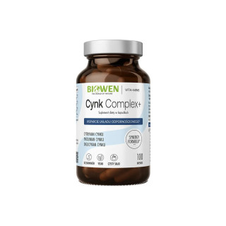 Zinc 3X Immunity Cynk Complex+ Biowen 100 kapsułek | Wsparcie odporności