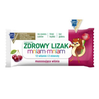 Zdrowy lizak Mniam-Mniam dla dzieci musująca wiśnia 6 g