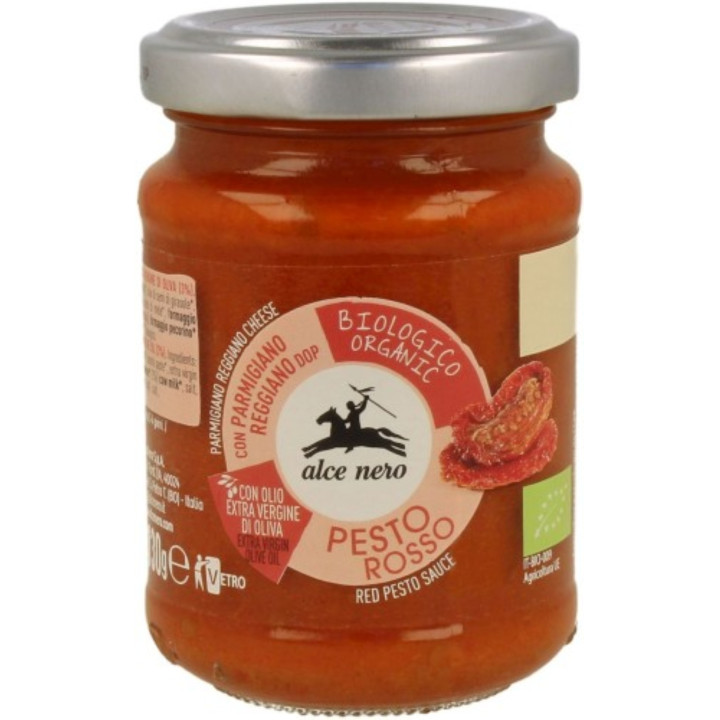 Pesto Czerwone BIO Alce Nero 130 g | Suszone Pomidory