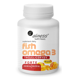 Aliness Fish Omega 3 FORTE Trójglicerydy - EPA 500 mg + DHA 250 mg, 90 kapsułek
