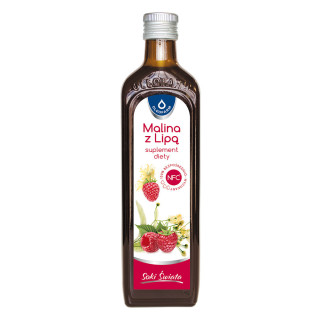 Oleofarm Sok z malin z lipą 490 ml – suplement diety