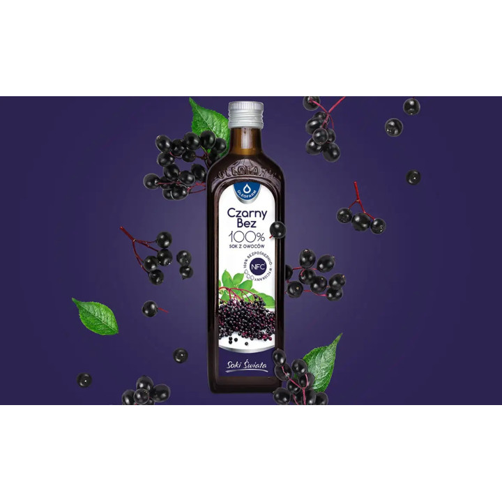 Oleofarm Czarny Bez 100% Sok NFC 490 ml