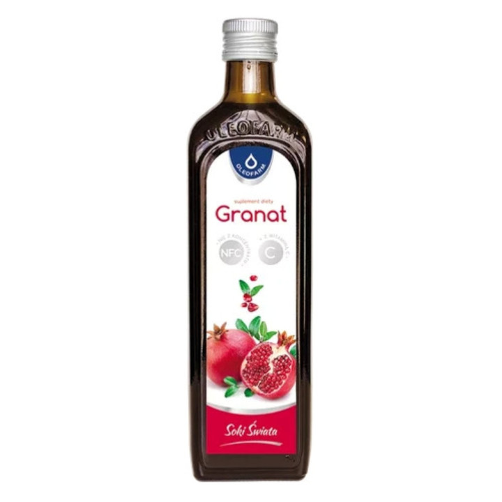 Oleofarm Granat 100% Sok NFC z witaminą C 490 ml