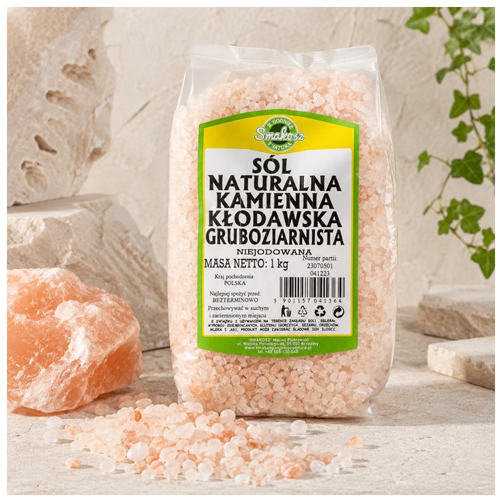 Sól Kłodawska gruboziarnista 1 kg Smakosz | Naturalna