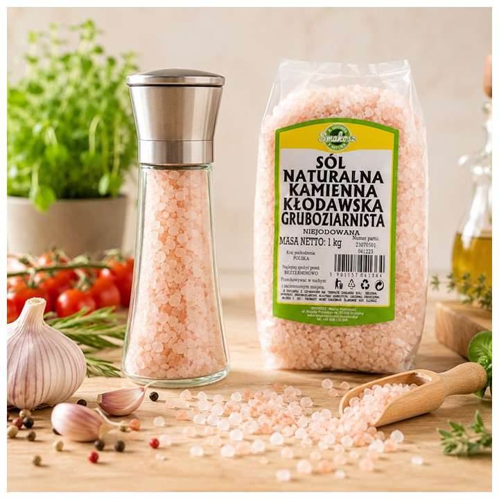 Sól Kłodawska gruboziarnista 1 kg Smakosz | Naturalna