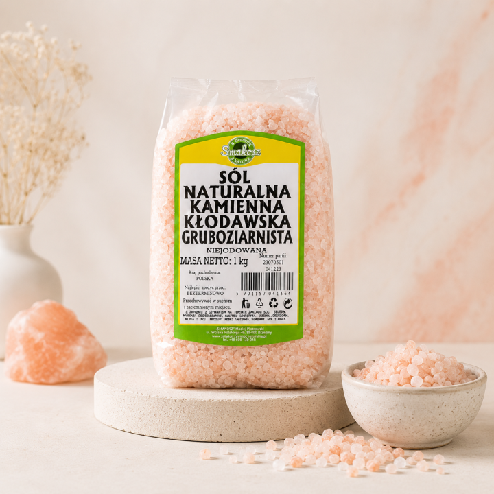 Sól Kłodawska gruboziarnista 1 kg Smakosz | Naturalna