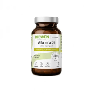 Witamina D3 4000 IU z lanoliny Biowen – 120 kapsułek