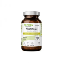 Witamina D3 4000 IU z lanoliny suplement diety– 120 kapsułek Biowen