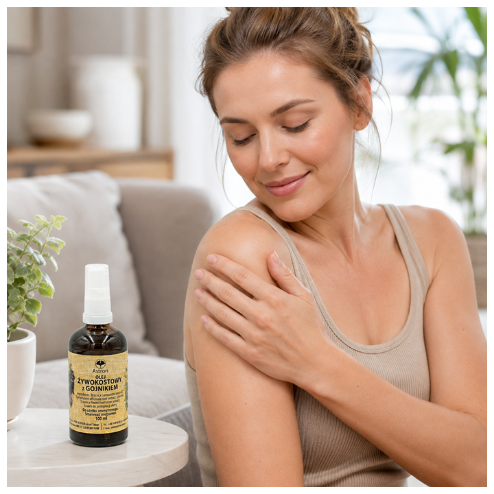 Olej żywokostowy z gojnikiem Astron 100 ml – naturalny | ZdrowySklep24