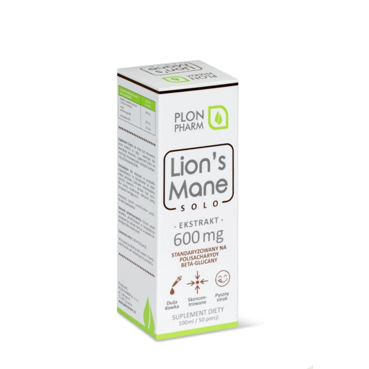 Plon Pharm Lion’s Mane Solo 600 mg 100 ml – ekstrakt