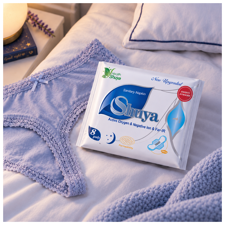 Podpaski nocne Shuya Health | Poszerzony tył podwójne skrzydełka 8 szt