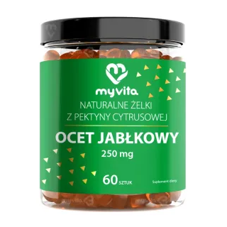 Ocet jabłkowy żelki MyVita 60 szt. - FOS, wegańskie