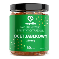Ocet jabłkowy żelki MyVita 60 szt. - z prebiotykiem FOS, wegańskie