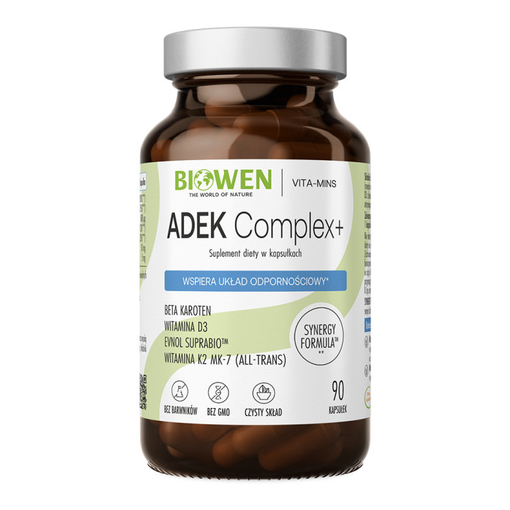 ADEK Complex Biowen 90 kaps. – A+D3 4000 IU+E+K2 MK-7