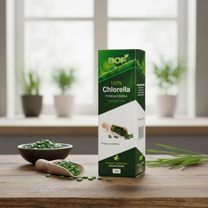 Chlorella Pyrenoidosa BOF 3 × 80 g - zestaw 960 tabletek