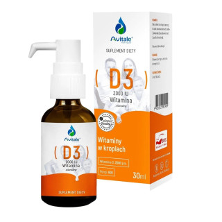 Witamina D3 Avitale 2000 IU z lanoliny 30 ml | zdrowysklep24.mom