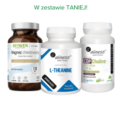 Funkcje kognitywne - zestaw Cytykolina Cognizin®, Magnez i L-Teanina