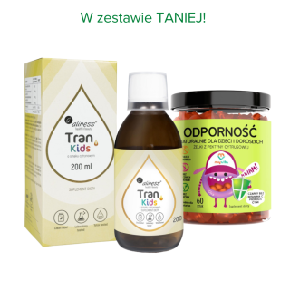 Kids - Tran Omega-3 + Witamina C i Cynk | Zestaw dla dzieci