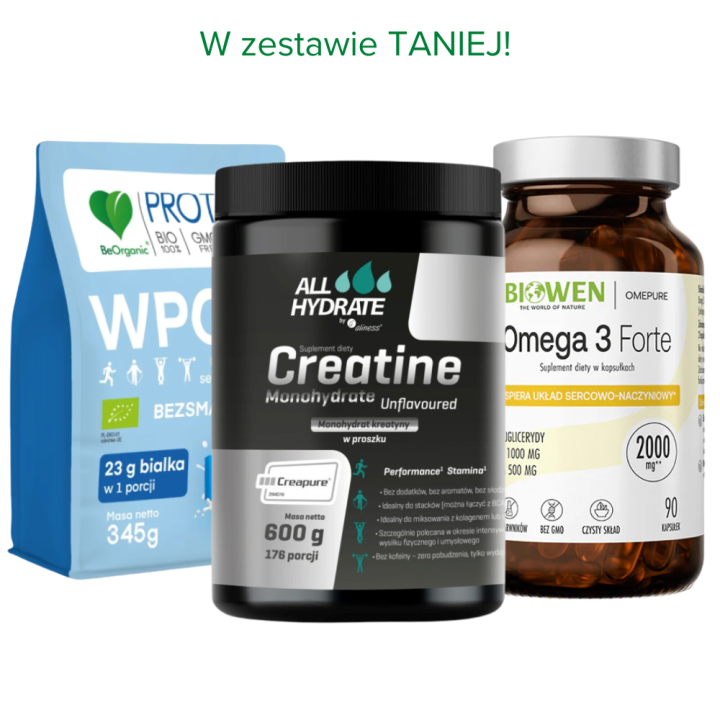 Sport Premium - Kreatyna Creapure, WPC 80 BIO i Omega-3