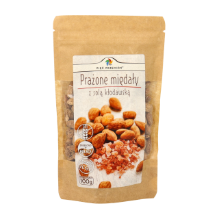 Prażone Migdały z Solą Kłodawską 100 g Pięć Przemian