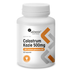 Colostrum Kozie Aliness 500 mg 28% IG - 100 kapsułek