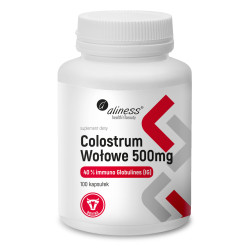 Colostrum Wołowe Aliness 500 mg 40% IG - 100 kapsułek