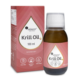 Aliness Krill Oil Omega-3 z Astaksantyną 100 ml - Olej z Kryla Antarktycznego