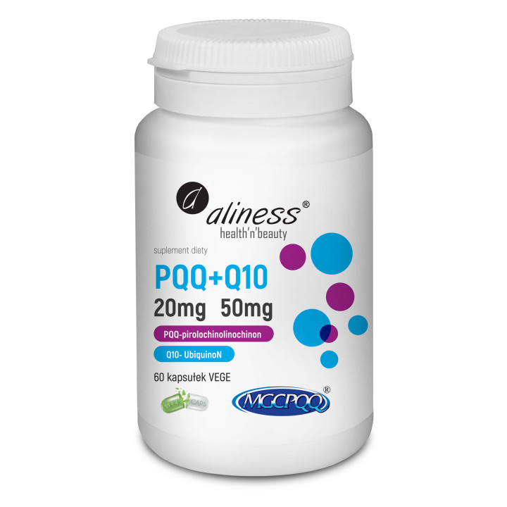 PQQ MGCPQQ 20 mg + Koenzym Q10 50 mg Aliness - 60 kaps.