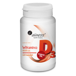 Aliness Witamina D3 FORTE OIL 4000 j.m. - 120 kapsułek