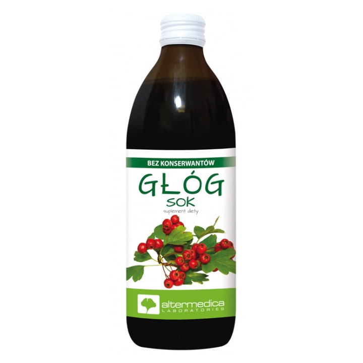 Głóg Sok z Witaminą C 500 ml - Crataegus monogyna