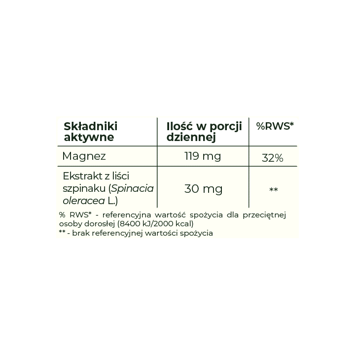 Magnez Liposomalny z Ekstraktem ze Szpinaku - VEGE