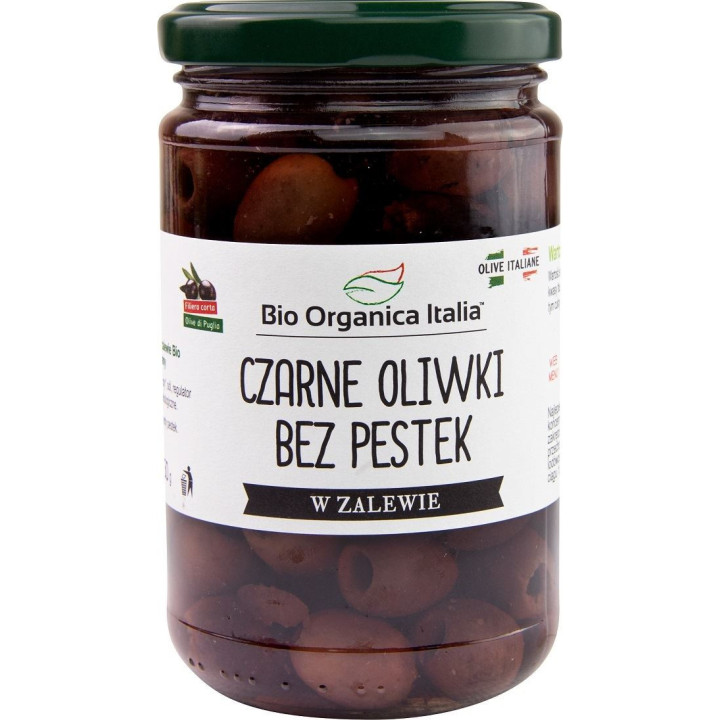 Oliwki Czarne Bez Pestek BIO 280 g - Organica Italia